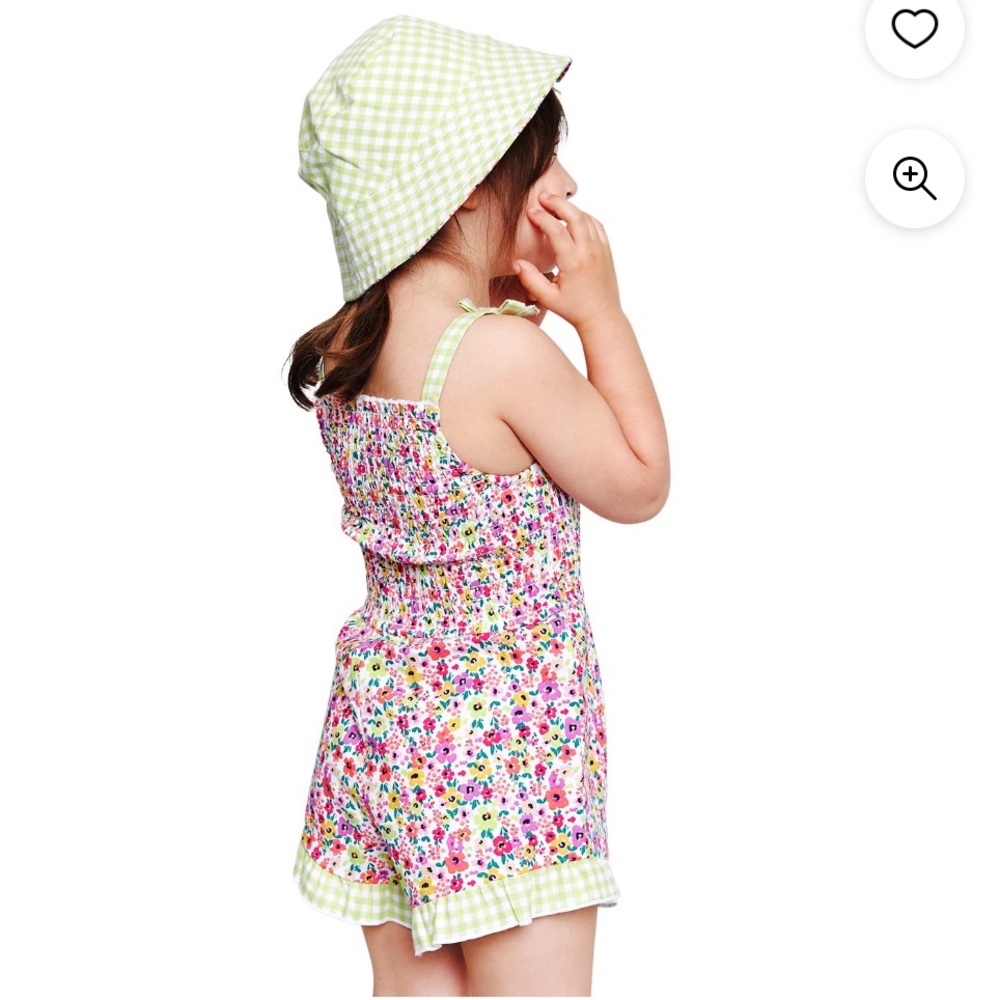 COPY - Wonder Nation girls 2pc Neon Floral Sleeveless Romper & bucket hat size … - Picture 5 of 16